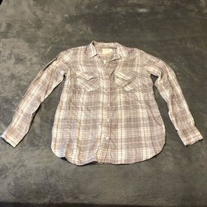 Jessica Simpson Plaid Long Sleeve Shirt
